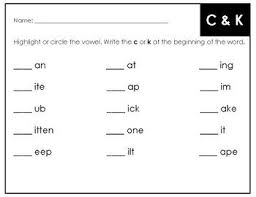 Free phonics worksheets for teachers, parents, and kids. Spelling Rule C K Spelling Rules Multisensory Phonics Spelling Worksheets