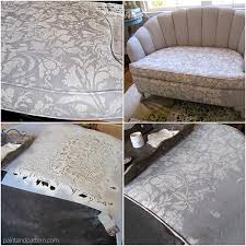 How To Chalk Paint Upholstery To Upcycle Painted Furniture Stencil Furniture Paint Upholstery Painted Furniture