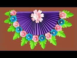 Diy Paper Flower Wall Hanging How To Make Easy Paper Flower Wall Hanging Home Decoration Ide Diy Paper Flower Wall Paper Flower Wall Diy Paper Flowers Tutorial