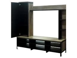 Meuble Tv Haut A Niche 170 Cm Arty Coloris Noir Et Chene Canyon Vente De Meuble Tv Conforama Meuble Tv Haut Meuble Tv Meuble Tv Conforama
