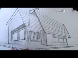 3 cara untuk menggambar rumah sederhana wikihow. Gambar Perspektif 2 Titik Hilang Rumah Minimalis Youtube