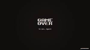 Game Over Minimal Dark Black 1920x1080 Words Wallpaper Minimal Wallpaper Glitch Art