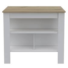 Join prime to save $30.00 on this item. Buy Tuhome Cala Kitchen Island With White Base And Light Oak Top Online In Turkey 120342235