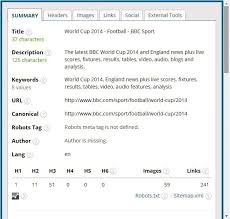 Summary Tab All Links All Meta And All Scripts Seo Meta Data Extension Header Image Seo Meta