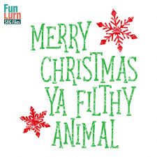 Free ugly christmas sweater vector download in ai, svg, eps and cdr. Merry Christmas Ya Filthy Animal Svg Funlurn