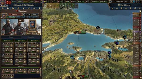 Screenshot peta dunia Europa Universalis 5 game strategi sejarah