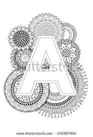 Letters Of The Alphabet In Sunflower Design Fotos Imagenes Y Retra Dibujos Para Colorear Paginas Para Colorear De Animales Paginas Para Colorear Para Imprimir