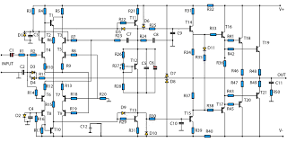1400w High Power Audio Amp Schematic Audio Amplifier Circuit Diagram Electronics Circuit
