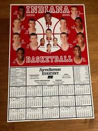 Indiana university athletics ticket office, 1001 e. Large 2000 01 Indiana University Iu Basketball Calendar Schedule Poster Hoosiers Ebay