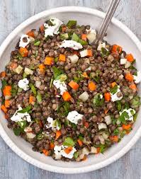 French Lentil Salad With Goat Cheese Once Upon A Chef Recipe Lentil Recipes Lentil Salad French Lentils