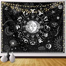 39.3 / 100cm (cord length is adjustable or can request for a. Buy Funeon Sun And Moon Zodiac Tapestry Wall Hanging Black And White Constellation Tapestry Astrology For Bedroom Witchy Tapestries Indie Room Decor Teen Girl Small Dorm College Tapestry 51x60inch Online In Indonesia