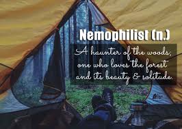 She goes to the forest everyday, because she loves it. Nemophilist Meaning