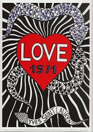 Reproductions Of The New Year Cards That Yves Saint Laurent Designed And Sent Out To Friends And Clients Every Year Betwe Saint Laurent Love Posters Love Cards