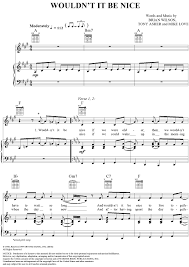 Wouldn't it be nice if we were older? Wouldn T It Be Nice Sheet Music Piano Sheet Music Free Clarinet Sheet Music