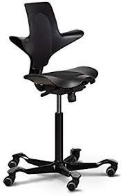 Amazon Com Capisco Ergonomic Office Chair With Saddle Seat Standing Desk Height Puls Black With Ergonomic Office Chair Office Chair Reclining Office Chair