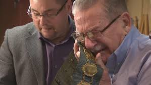 Championship boxing belt, missing for more than 70 years, reunited with  family