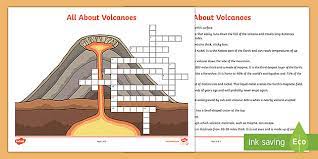 The crossword is best done as an internet search. All About Volcanoes Crossword Teacher Made