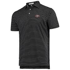 Men S Peter Millar Black Georgia Bulldogs Trophy Stripe Polo