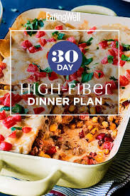 The rest of the calories will come from the stores in the body. 30 Day High Fiber Dinner Plan High Fiber Dinner High Fiber Diet Dinner Plan