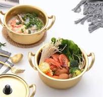 Golden Noodle Pot Korean Ramen Noodles Pot Aluminum Soup Pot With Lid  Noodles Milk Egg Soup Kitchen Tools Cooking Pot Fast - AliExpress