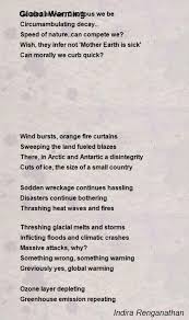 Global Warming Poem By Indira Renganathan Poem Hunter Comments Page 1