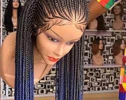 Large Cornrow Braided Wig Cornrow Braid Lace Wig Cornrow Wigs Full Lace Braided Wig Ghana Weaving Braided Wig Cornrows Cornrows Braids Braids Wig African Braids Hairstyles