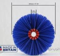 203mm OD / 1" ID / Medium Bristle Zig-Zag Cylinder ...