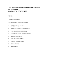 This should not be confused with a business plan that is a far more extensive document.the examples above are hypothetical. Pdf Technology Based Business Idea Blueprint Format Contents Haidi Zainal Academia Edu