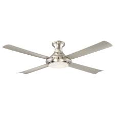 Aire A Minka Group Design Waywood 56 In Led Indoor Brushed Nickel Ceiling Fan 04653 The Home Depot Ceiling Fan Brushed Nickel Ceiling Fan Black Ceiling Fan