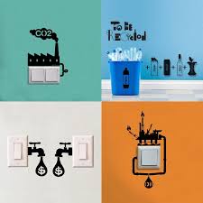 Apply Fun Wall Decals To Your Power Switches For A Friendly Reminder To Save Energy Wall Decals From Esig Wall Design Wall Art Diy Paint Wall Painting Decor