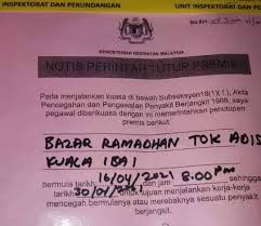 Penyertaan daripada negeri johor, melaka dan negeri sembilan. Langgar Sop Bazar Tok Adis Diarah Tutup 2 Minggu