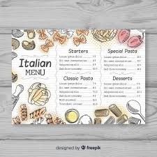 Hand Drawn Elegant Restaurant Menu Template Ristorante Menu Modelli Di Menu Disegni A Mano