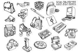 80s Objects Hand Draw Vector How To Draw Hands Hand Drawn Vector Object Drawing