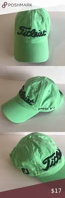 Titleist Pro V1 Foot Joy Hat Neon Green Euc In 2020 Neon Green Hats Ready To Wear