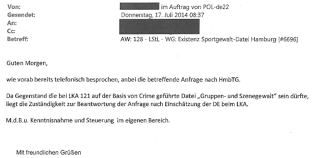 Vielen dank für ihre bemühungen. Boses Foul Hamburger Polizei Lugt Zu Fussball Datei