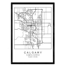 Ici, ce sont les matériaux et le mélange de styles qui m'interpellent. Imprimer Plan De La Ville De Calgary Style Scandinave En Noir Et Blanc Peintures Estampes Et Affiches Pour Le Salon Et Chambre A Coucher Cadre Daffiche De Format A3 Papier Imprime No