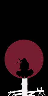 Itachi uchiha strawhat live wallpaper. Oc Yet Another Minimalist Itachi Wallpaper Made The Moon Red And Pole White To Resemble The Uchiha Crest Naruto