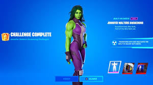 But, unlike most other emotes, this one won't set you back the good news is that the emote is available for free, right now inside the game. Fortnite All Jennifer Walters Awakening Challenges How To Unlock She Hulk Style Youtube