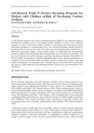 The rational positive parenting program zum oana a. Pdf Self Directed Triple P Positive Parenting Program For Mothers With Children At Risk Of Developing Conduct Problems