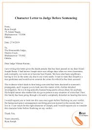 Free printable recommendation letter to a judge before sentencing : Character Reference Letter To Judge Format Sample Example Best Letter Template Letter To Judge Character Letters Character Reference Letter Template