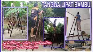 Kerajnan dari bambu sangat beragam jenisnya untuk perabotan rumah tangga. Tangga Lipat Bambu Cara Pembuatan Kerajinan Tangga Lipat Bambu Youtube