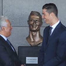 The statue was unveiled at the cristiano ronaldo international airport, formerly known as the aeroporto da madeira, in madeira, portugal —the real madrid star's hometown. Cristiano Ronaldo S Mangled Statue Sends The Internet Into Photoshop Frenzy The Verge