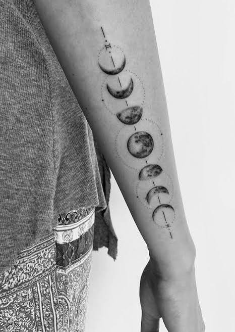 50+ Tattoo Ideas Of Moon Phase