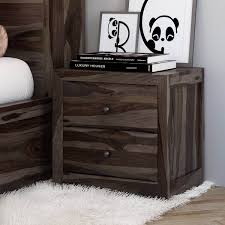Modern nightstands furniture ideas with mirrored nightstand lamps. Modern Pioneer Solid Wood 2 Drawer Nightstand