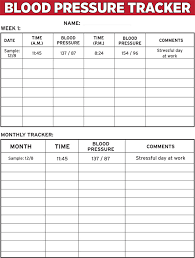 76 Logical Blank Blood Pressure Tracking Chart