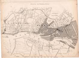 Map of the port of hamburg north of the norderelbe branch of river elbe. Alte Und Historische Plane Aus Hamburgs Hafen