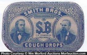 We did not find results for: Smith Bros Sb Cough Drops Tin Antique Advertising