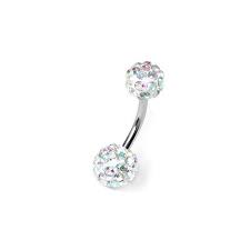 14g Double Fireball Belly Ring Claire S Body Jewelry Belly Rings Belly Button Piercing Jewelry Belly Rings