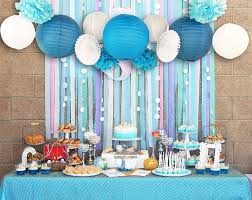 Supaya undangan pernikahan kamu makin berwarna, coba 15+ inspirasi background undangan pernikahan ini: Blue Party Decoration Wedding Bridal Shower Birthday Party Decor Ocean Theme Background Wall Hang Cut Out Paper Fans Lanterns Buy At The Price Of 12 24 In Aliexpress Com Imall Com