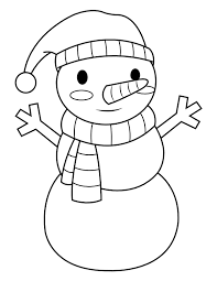 Winter is coming, and snow will be falling. Printable Snowman Wearing Scarf And Hat Coloring Page